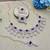 Blue rose gold premium designer american diamond and stone work necklace set
