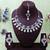 Green rose gold premium designer american diamond and stone work necklace set