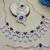 Green rose gold premium designer american diamond and stone work necklace set