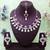 Maroon rose gold premium designer american diamond and stone work necklace set