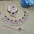 Maroon rose gold premium designer american diamond and stone work necklace set