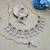 Green rose gold premium designer american diamond and stone work necklace set
