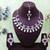 Blue rose gold premium designer american diamond and stone work necklace set