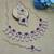 Blue rose gold premium designer american diamond and stone work necklace set