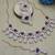 Blue rose gold premium designer american diamond and stone work necklace set