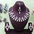 Purple rose gold premium designer american diamond and stone work necklace set