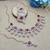 Purple rose gold premium designer american diamond and stone work necklace set