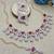 Purple rose gold premium designer american diamond and stone work necklace set
