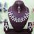 Blue rose gold premium designer american diamond and stone work necklace set