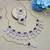Blue rose gold premium designer american diamond and stone work necklace set