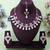 Pink rose gold premium designer american diamond and stone work necklace set