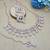 White rose gold premium designer american diamond and stone work necklace set