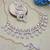 White rose gold premium designer american diamond and stone work necklace set
