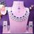 Blue rhodium premium designer american diamond and stone work necklace set