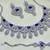 Blue rhodium premium designer american diamond and stone work necklace set