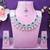 Green rhodium premium designer american diamond and stone work necklace set