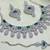 Green rhodium premium designer american diamond and stone work necklace set