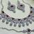 Maroon rhodium premium designer american diamond and stone work necklace set