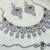 Green rhodium premium designer american diamond and stone work necklace set