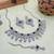 Purple rhodium premium designer american diamond and stone work necklace set