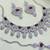 Purple rhodium premium designer american diamond and stone work necklace set