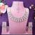 White rhodium premium designer american diamond and stone work necklace set
