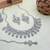 White rhodium premium designer american diamond and stone work necklace set