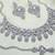 White rhodium premium designer american diamond and stone work necklace set