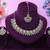 Gold yellow gold premium designer american diamond and stone work necklace set