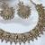Gold yellow gold premium designer american diamond and stone work necklace set