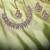 Purple yellow gold premium designer american diamond and stone work necklace set