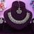 Pink yellow gold premium designer american diamond and stone work necklace set