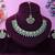 Green yellow gold premium designer american diamond and stone work necklace set