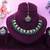 Blue yellow gold premium designer american diamond and stone work necklace set