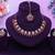 Pink yellow gold premium designer american diamond and stone work necklace set
