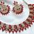 Red yellow gold premium designer american diamond and stone work necklace set