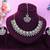 White yellow gold premium designer american diamond and stone work necklace set