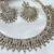 White yellow gold premium designer american diamond and stone work necklace set