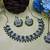Green rhodium premium designer american diamond and stone work necklace set