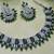 Green rhodium premium designer american diamond and stone work necklace set