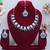Blue rhodium premium designer american diamond and stone work necklace set
