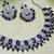 Blue rhodium premium designer american diamond and stone work necklace set