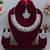 Pink rhodium premium designer american diamond and stone work necklace set