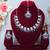 Purple rhodium premium designer american diamond and stone work necklace set