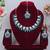 Blue rhodium premium designer american diamond and stone work necklace set