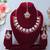 Red rhodium premium designer american diamond and stone work necklace set