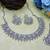 White rhodium premium designer american diamond and stone work necklace set