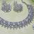 White rhodium premium designer american diamond and stone work necklace set