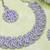 Purple rhodium premium designer american diamond and stone work necklace set
