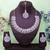 Purple rose gold premium designer american diamond and stone work necklace set